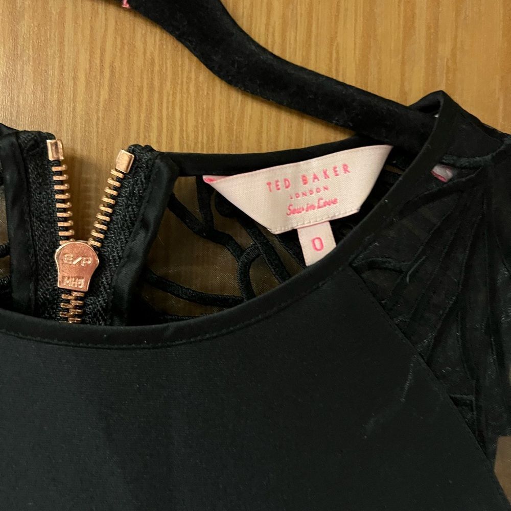 TED BAKER BLACK SKATER DRESS - Picture 3 of 5